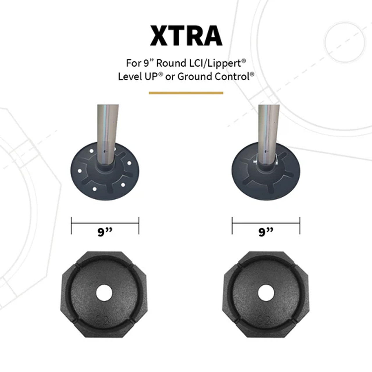 SnapPad XTRA 4-Pack Leveling Jack Pads