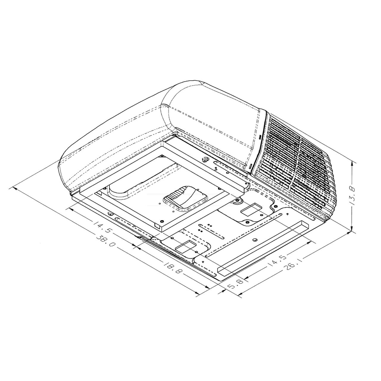 Coleman Mach 38203-069 Mach 3 Plus RV Air Conditioner 13.5k BTU