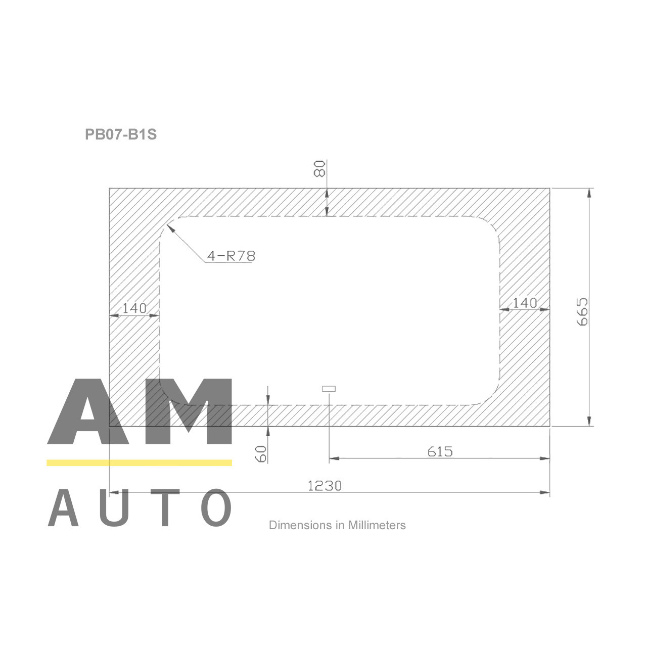 AM Auto PB07-B1S RAM ProMaster Driver/Passenger Side Forward