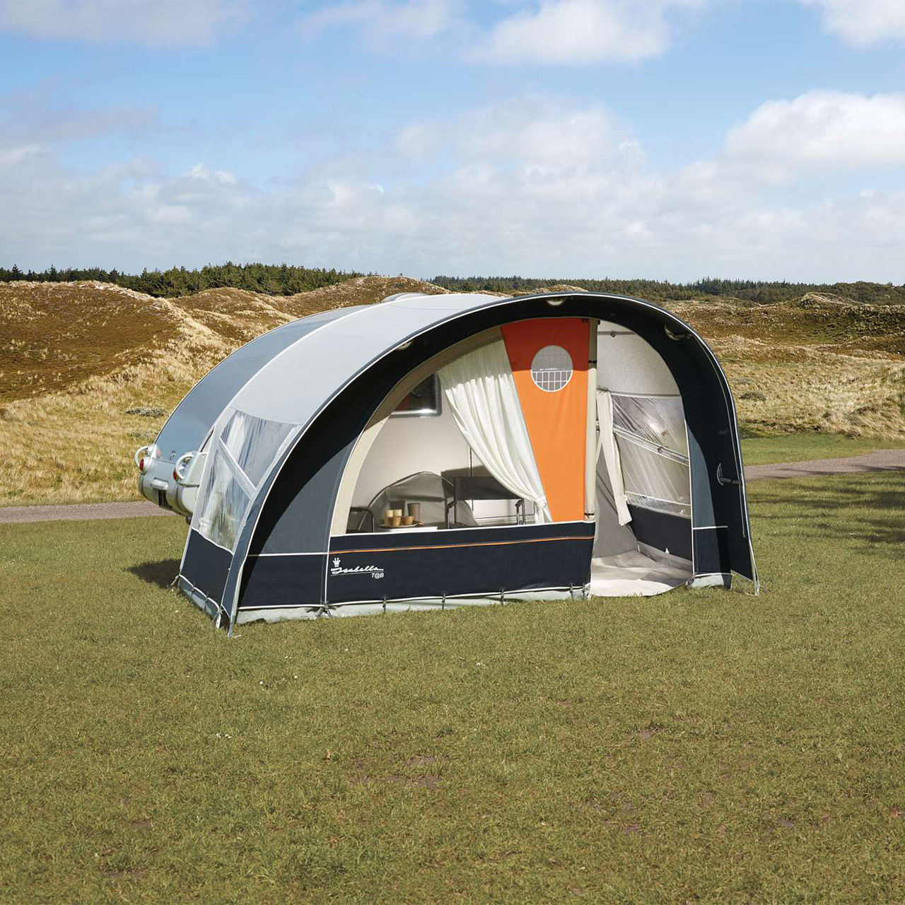 remorque pour tente de toit S'PA Lourd - prête à camper HVC Helio Crystal HD Wähle Deine Farbe:Red Star Fade Campingplätze: Pluscamp Lillehammer Camping