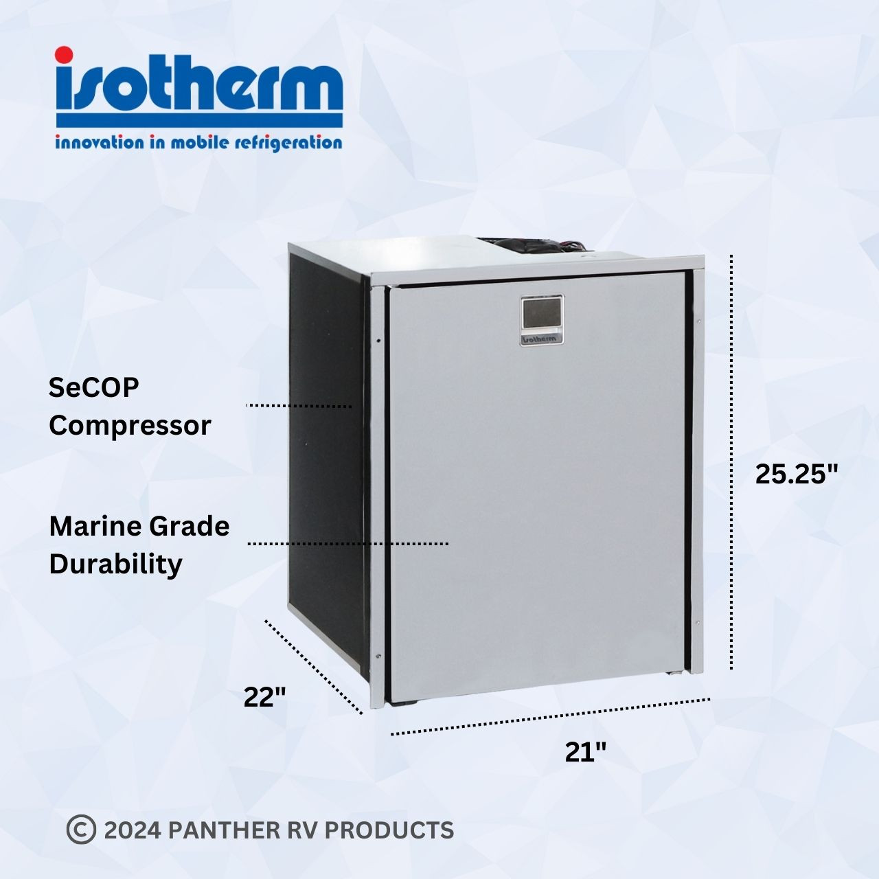 Isotherm C085RNGIT Cruise 85 Clean Touch Stainless Steel Electric