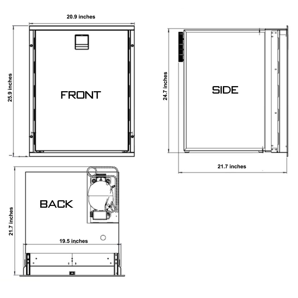 Isotherm C085RNGIT Cruise 85 Clean Touch Stainless Steel Electric