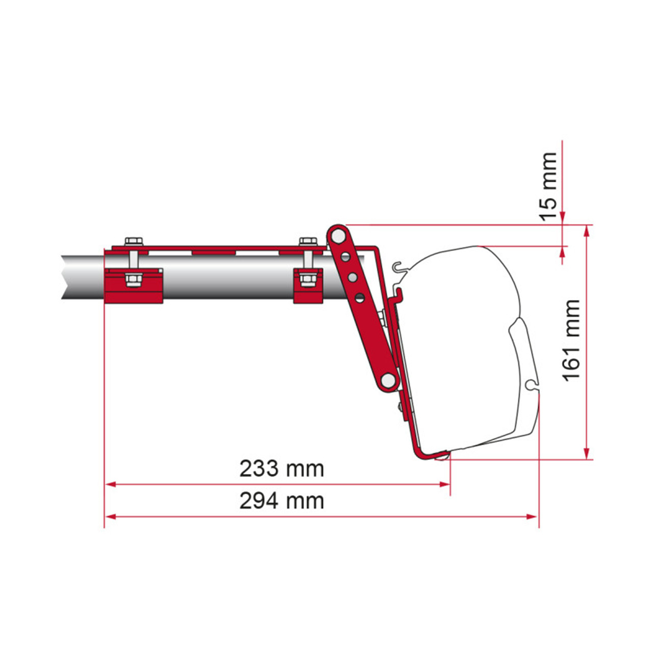 Fiamma® 98655-770 F45S Awning Roof Rail Adapter Bracket Kit