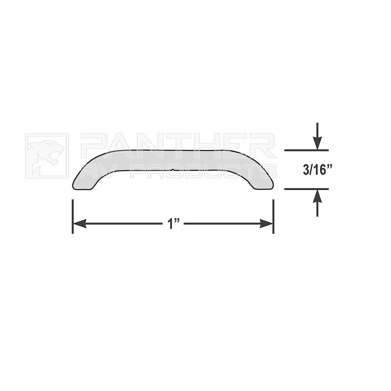 AP Products 021-54601-8 RV Aluminum Flat Trim Molding - Polar White - 8 Ft.