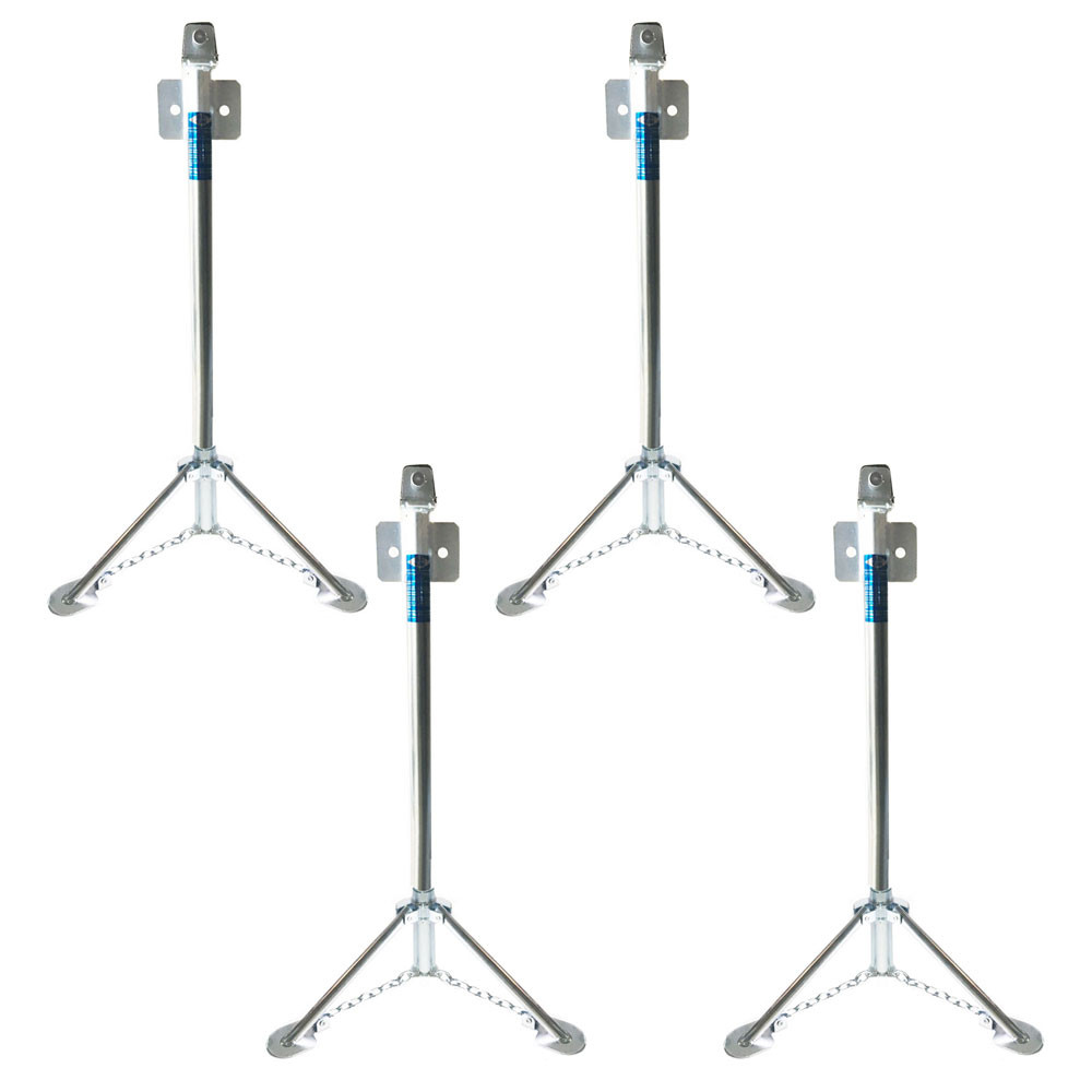 Rieco Titan 44041 Manual Truck Camper Loading Jacks w/ C Clamps White