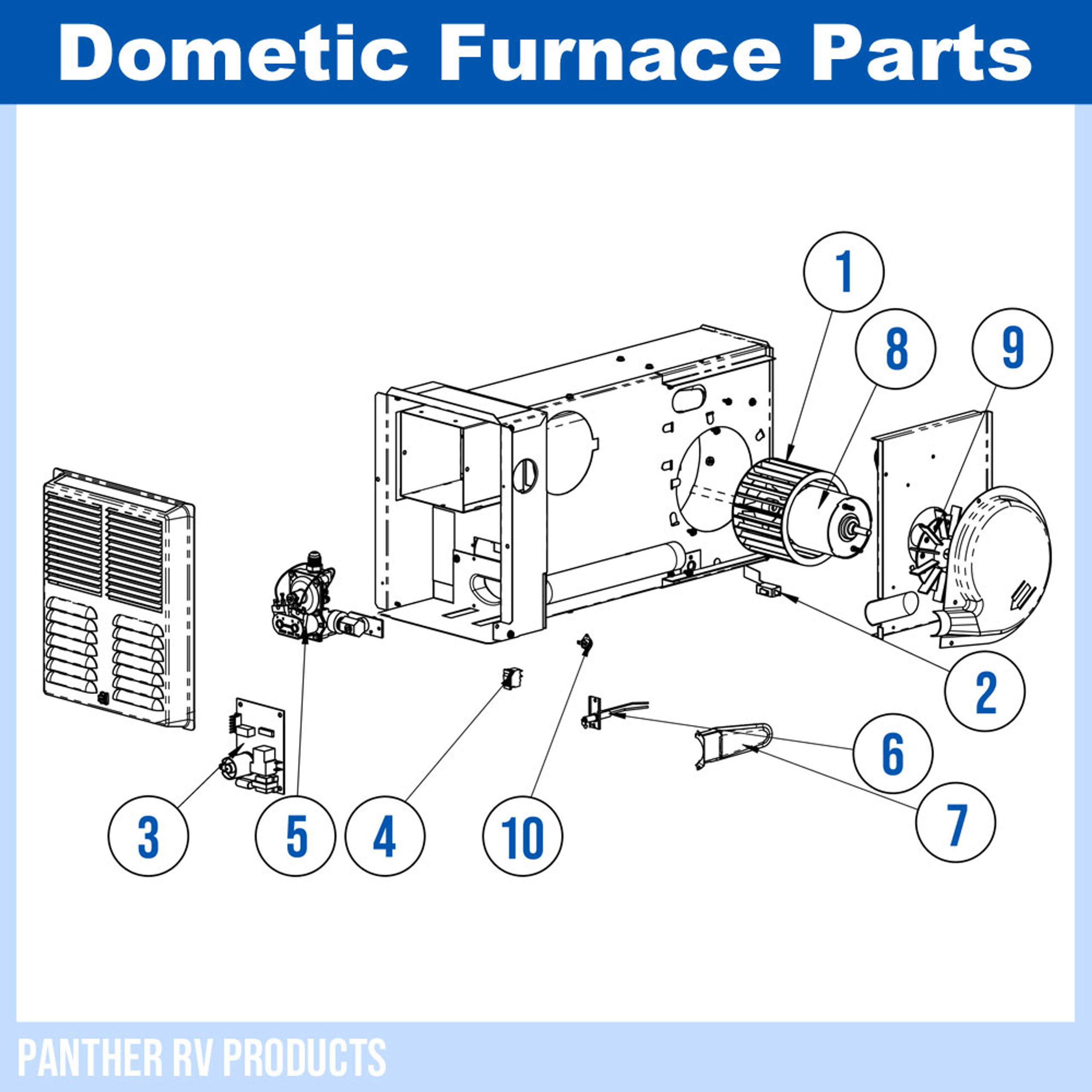 Dometic™ (Hydroflame) 8012II RV Propane Heater / Furnace 12K Parts