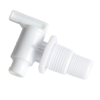 Valterra A01-2026VP RV Fresh Water Tank Drain Valve - MPT - White