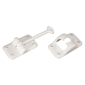 RV Designer E231 Entry Door Holder - Plastic - White - 3-1/2"
