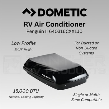 Dometic™ Duo-Therm 640316CXX1J0 Penguin II RV Air Conditioner - 15K - Black