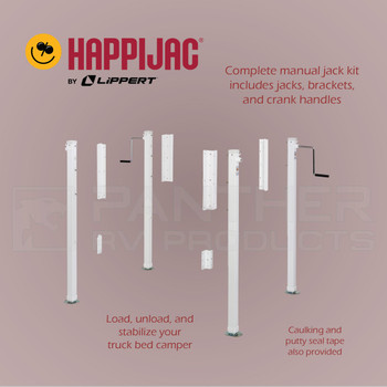 Happijac 4220 (736514) RV Manual Truck Camper Loading Jacks - New Install Kit