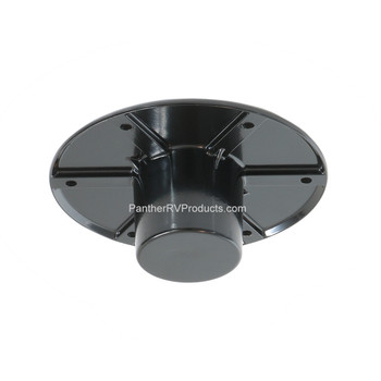 AP Products Round Pedestal Base - Surface Mount, Black Finish, For Table Tops