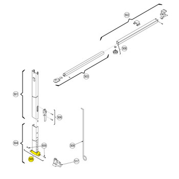 Dometic™ A&E 3310811.009B OEM RV Awning Support Arm Foot - White Dometic™ A&E 3310811.009B OEM RV Awning Support Arm Foot - White
