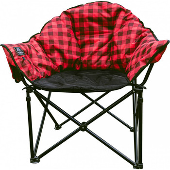 Kuma Outdoors 846-RB Heated Cushioned Camping Chair - Red/Black