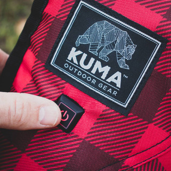 Kuma Outdoors KO846-RB Heated Cushioned Camping Chair - Red/Black Kuma Outdoors KO846-RB Heated Cushioned Camping Chair - Red/Black