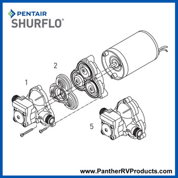 Shurflo 4008 Series RV Fresh Water Pump Parts Breakdown