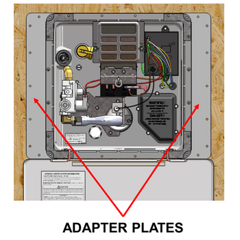 Dometic™ 94946 (94016) RV Water Heater Door Conversion Kit - 6 Gal. - White