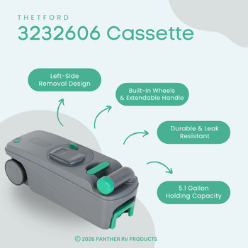 Thetford 3232606 Cassette Holding Tank for Left C400 Series Toilets