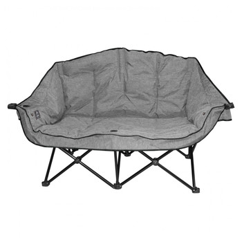Kuma Outdoors 849-HG Heated Cushioned Double Camping Chair - Heather Grey