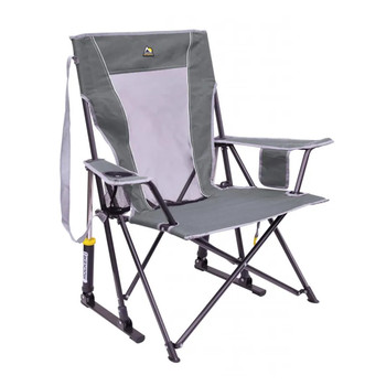 GCI Outdoors 42065 Comfort Pro Rocker Spring-Action Camping Chair - Mercury Gray