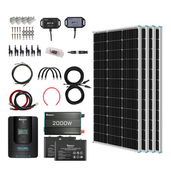 Renogy RKIT400DLP-US RV / Van Solar / Battery / Inverter Power Kit - 400 Watt