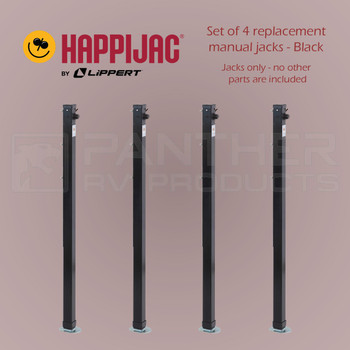 Happijac 4820 (758730) RV Manual Truck Camper Loading Jacks - 4 Pack - Black