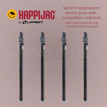 Happijac 4220 (758731) RV Electric Truck Camper Jack Kit w/ Controls - Black