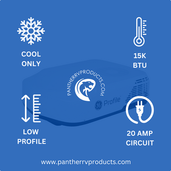 GE® PLC15XAHW RV Low Profile Air Conditioner - 15K - White