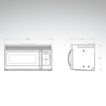 Furrion FMCM15A-SS RV Over-the-Range Convection Microwave - 1.5 C/F