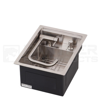 Ravi729 Sサイズ Ruvati RVH8272BL Gunmetal Black RV Sink with Concealed Faucet - 16