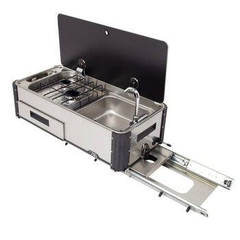 Suburban CAN Srl SL1400US-BL2 (3250AST) Slide-Out Two-Burner Propane Cooktop / Sink Combo - BLEMISHED