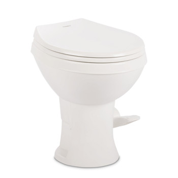 Dometic™ Essential 400 Tall Gravity Flush Toilet - Plastic - Foot Flush - White