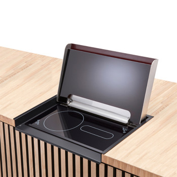 Wallas® 1200FF Flush Mount Double Element Diesel Ceramic Cooktop w/ Heater Lid