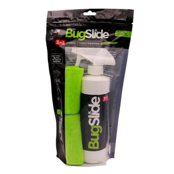 BugSlide BUGSK-16 3-In-1 Bug Remover Shop Kit w/ Microfiber Towel - 16 oz