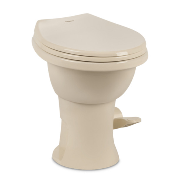 Dometic™ Complete 410 Tall Gravity Flush Toilet - Porcelain - Foot Flush - Bone