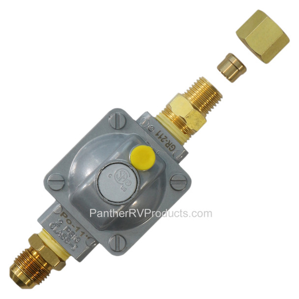 Superior RV 1053121594 RV Cooking Appliance Propane Regulator - Straight