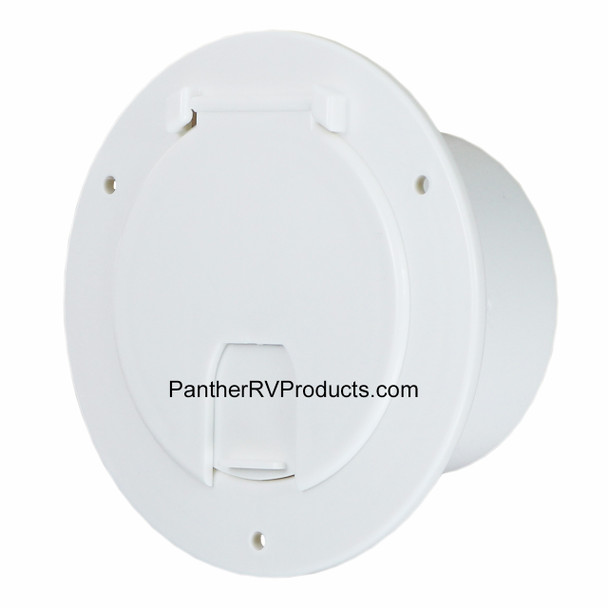 Thetford 94329 RV Power Cord Cable Access Hatch - Polar White