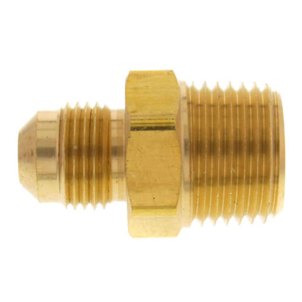 Panther 48-6D RV Brass Propane Adapter Fitting 3/8" Flare x 1/2" MPT Side View