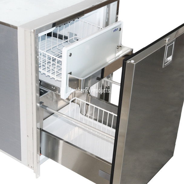 Isotherm D085DNGIA Drawer 85 Electric Stainless Steel Refrigerator/Freezer - 3.0 C/F