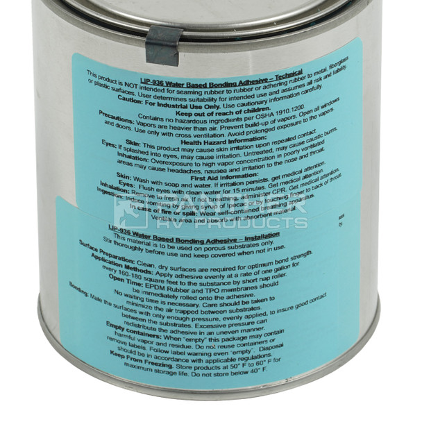 Alpha Systems LIP-936 RV Rubber Roofing Bonding Adhesive - 1 Quart