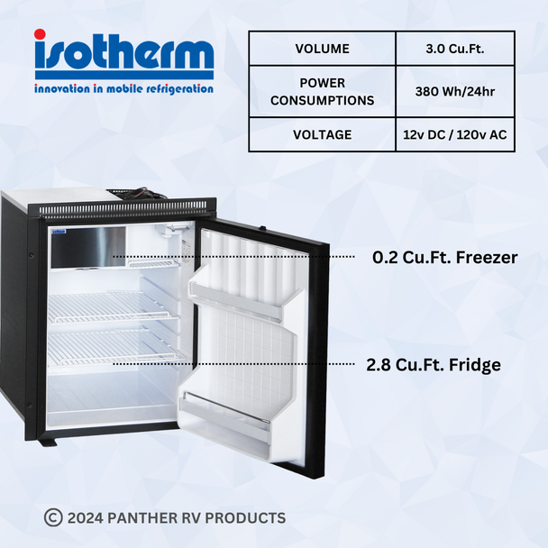 Isotherm C085RBUAB Cruise 85 Elegance Electric Refrigerator/Freezer - AC/DC - 3.0 C/F