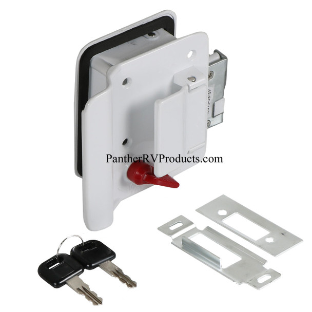 Wesco 43610-09-SP RV Paddle Entry Door Lock Latch with Deadbolt