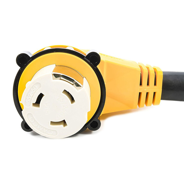 Camco 55572 RV/Marine Locking Electrical Power Cord Adapter - 50 Amp
