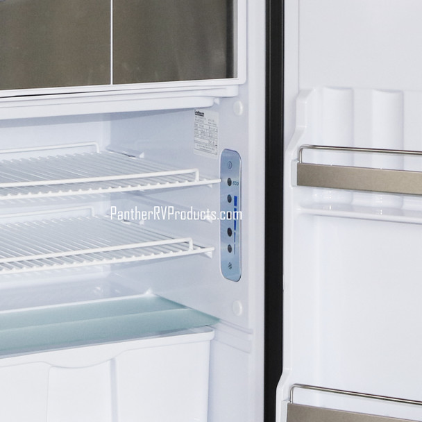 Isotherm F115RSBAS7 Freeline 115 Silver Elegance RV AC/DC Electric Refrigerator / Freezer - 4.1 C/F