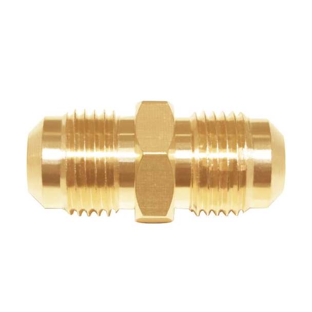 Panther 42-6 RV Brass Propane Union Fitting 3/8" Flare x 3/8" Flare