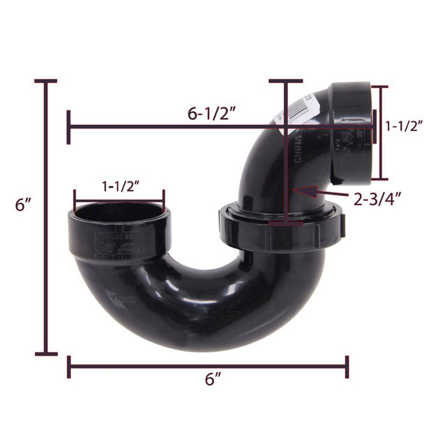 Valterra D50-2215 RV Waste Water Drain Trap - 1-1/2