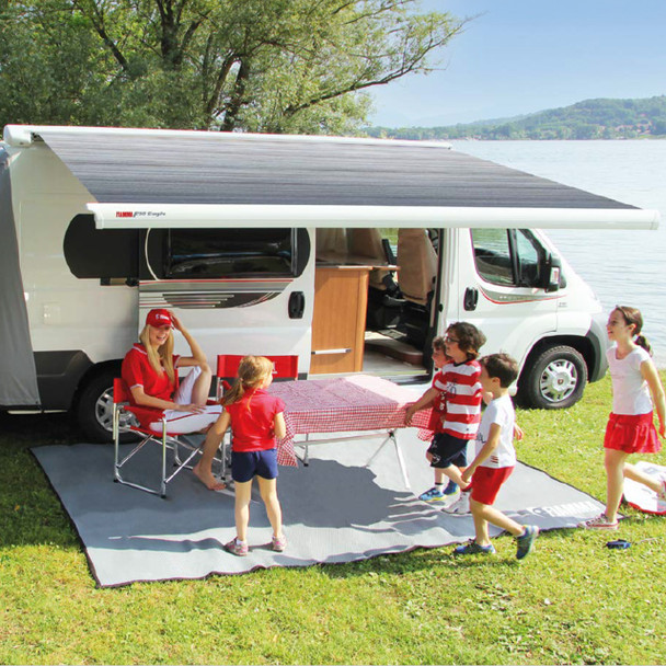 Fiamma® 08540C01R Camper Van 12V Electric F65 Eagle Awning 400 (13'9") - White Case