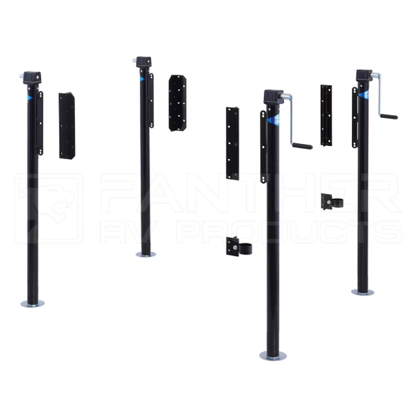 Rieco Titan 14062 Manual Convertible Truck Camper Loading Jacks - New Install - Black