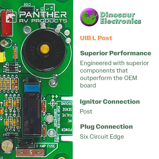 Dinosaur Elect. UIB L Post Aftermarket RV Furnace Ignitor Control Board