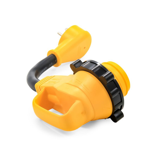 Camco 55636 Dogbone Locking Power Adapter 15A M/ 30A F - 125V / 1875W