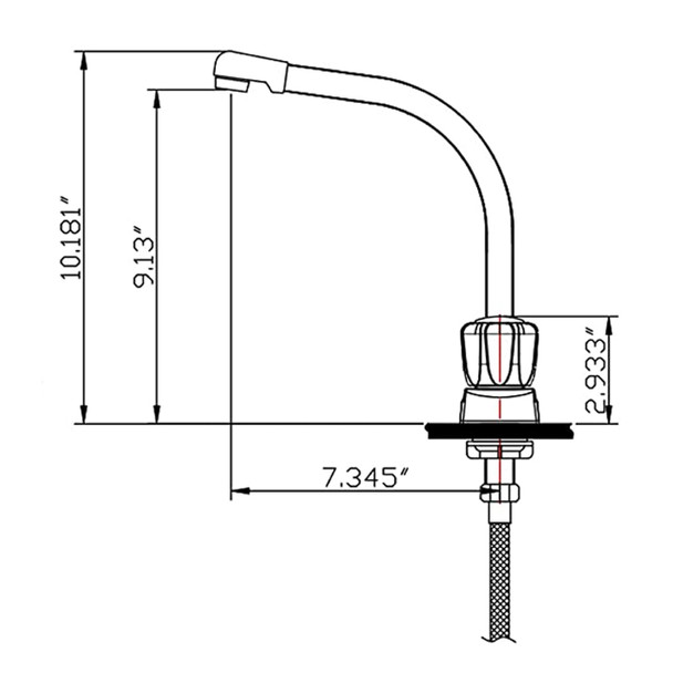 Dura Faucet DF-PK210A-CP Hi-Rise RV Kitchen Sink Faucet - Chrome